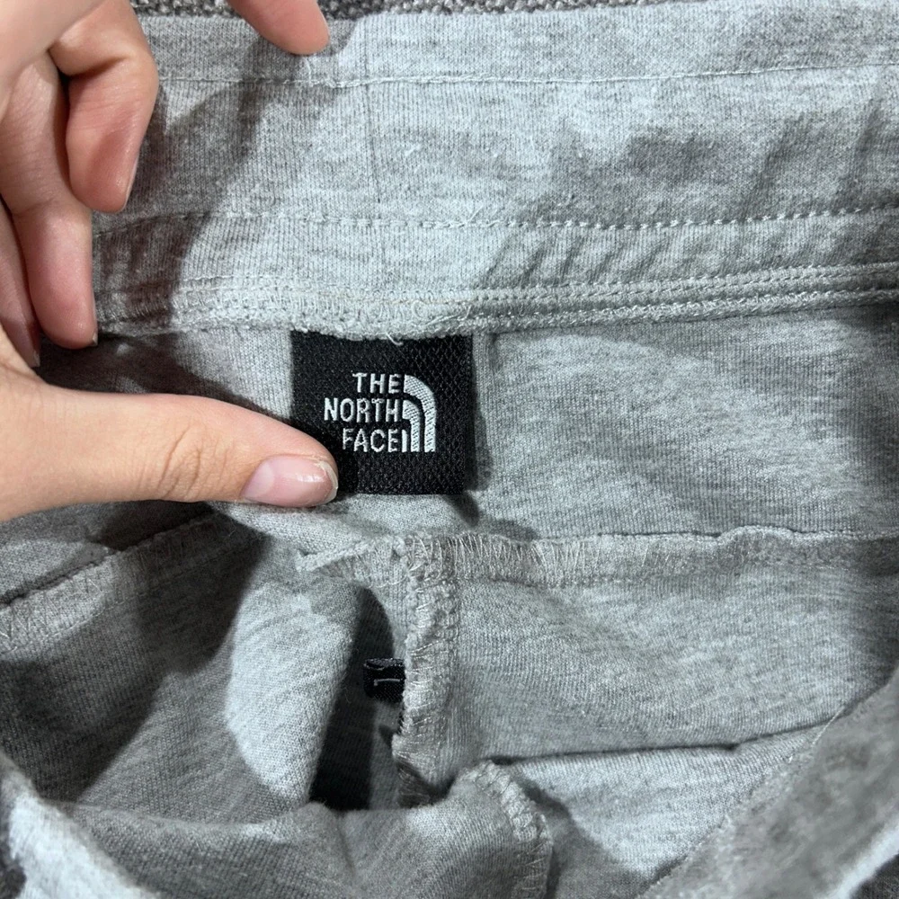 The North Face Sweatpants Mens Large Gray Good Raw Hem Drawstring Joggers